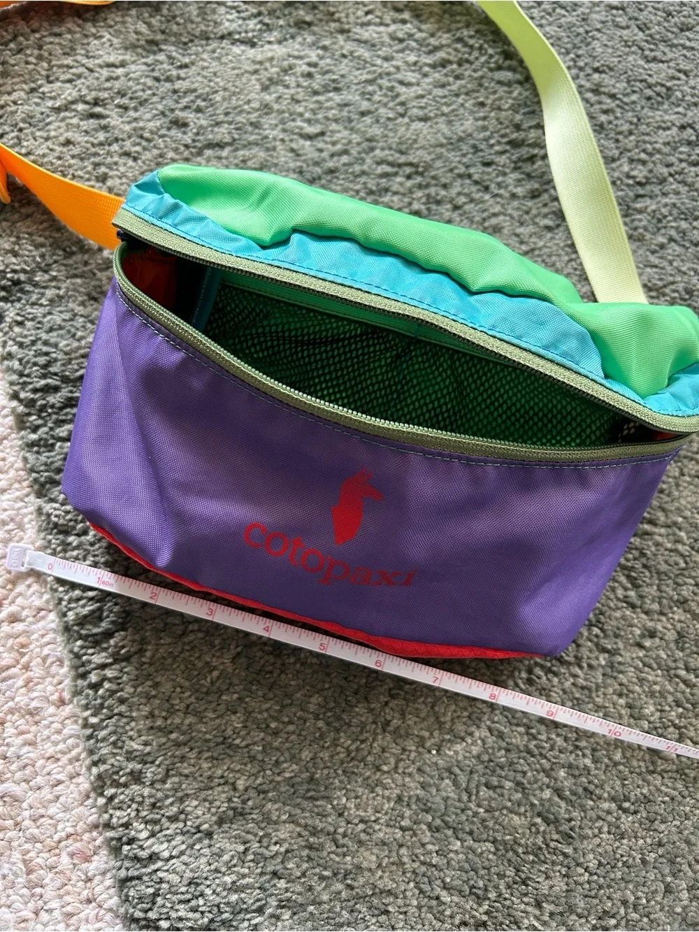 cotopaxi Multicolor Crossbody Waist Pack - Purple, Teal, Green, Yellow - Picture 2 of 5